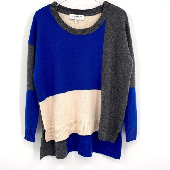 DEREK LAM ATHLETA Collab ColorBlock Oversized Cashmere Sweater Size M EUC - Picture 2 of 8